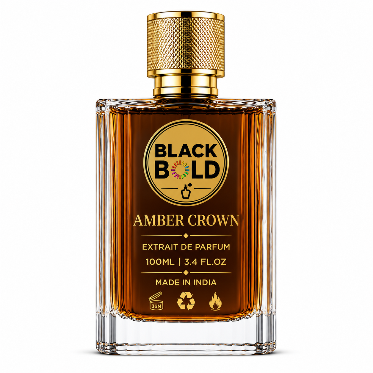 Black Bold Amber Crown